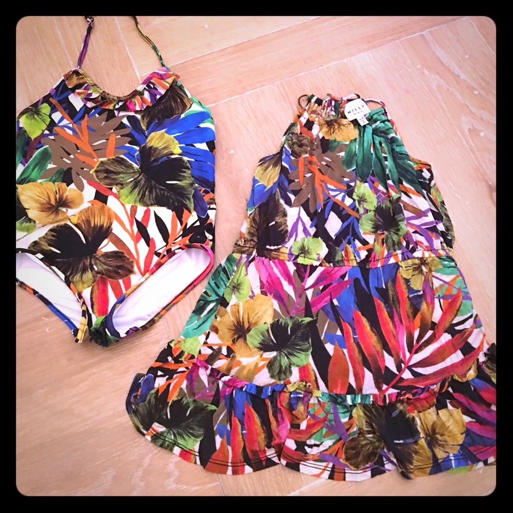 Little girls Milly swim suit and coverup dress
